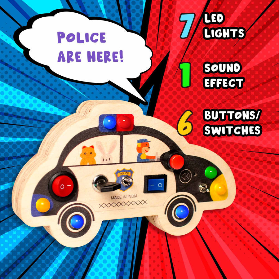 Police Cruiser Montessori Busy Board