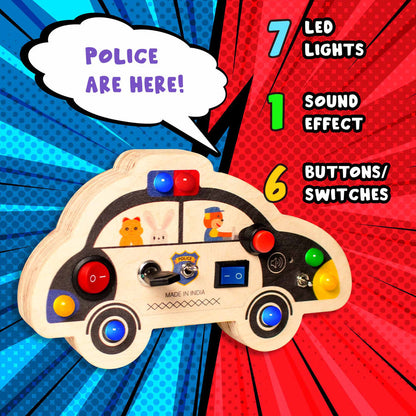 Police Cruiser Montessori Busy Board