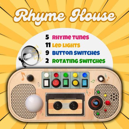 Rhyme House Montessori Busy Board-Rechargeable