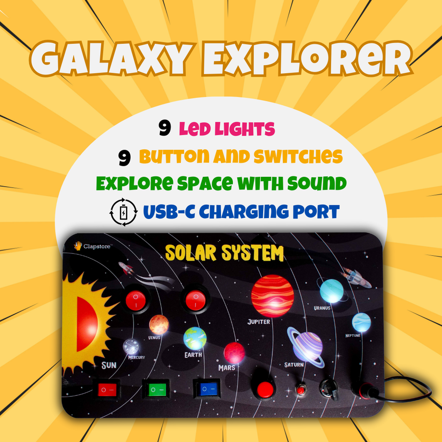 Galaxy Explorer Montessori Busy Board-Rechargeable With Sound🔊