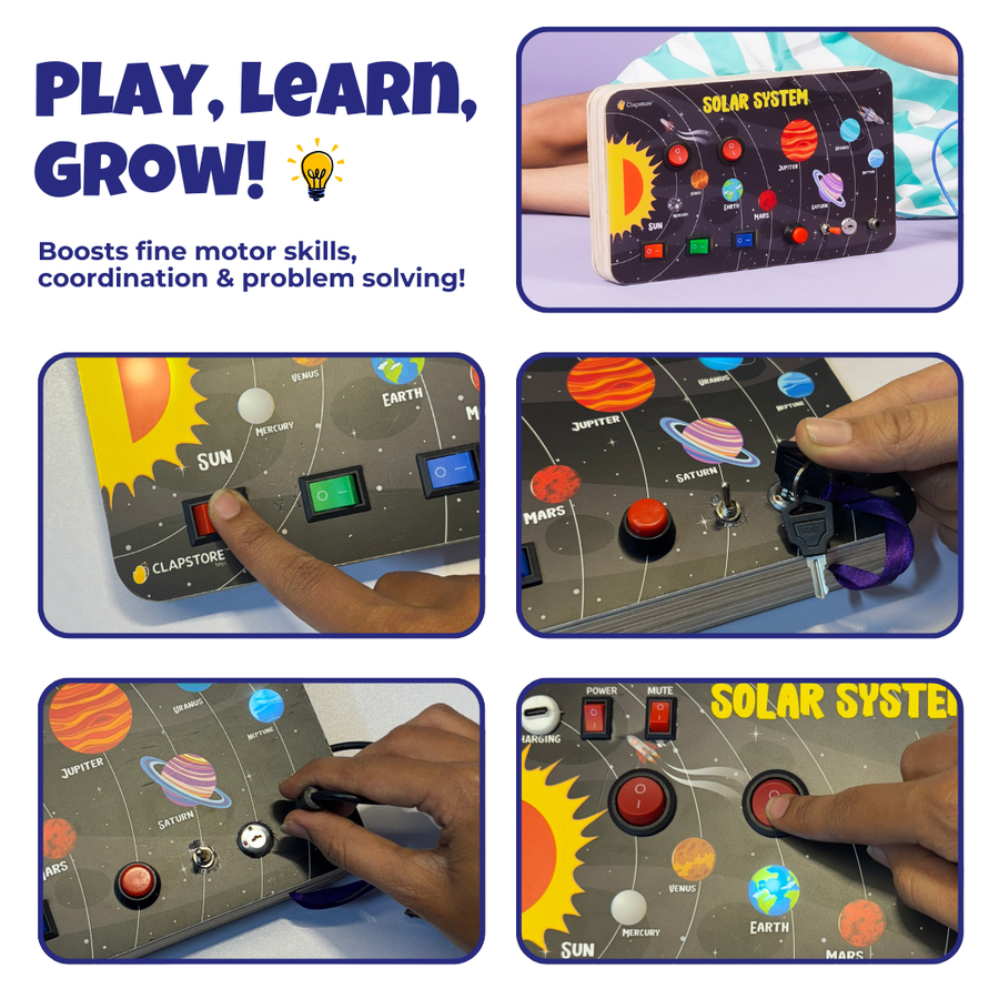 Galaxy Explorer Montessori Busy Board-Rechargeable With Sound🔊